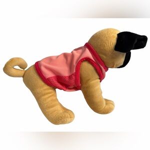 Stylish Pink Polyester Dog Tank Shirt size Small